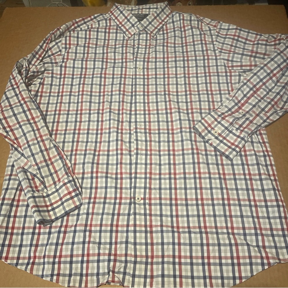 Daniel Cremieux Classics Moisture Wicking Multi Plaid Long Sleeve Shirt XL
